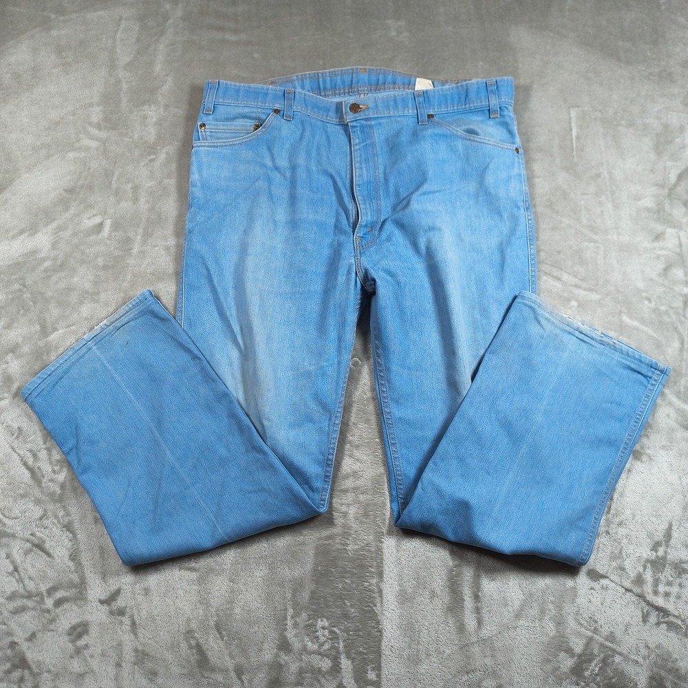 Vintage Levis Jeans Mens 42x32 Straight Made USA 50 50 Denim Pants Orange Tab‎